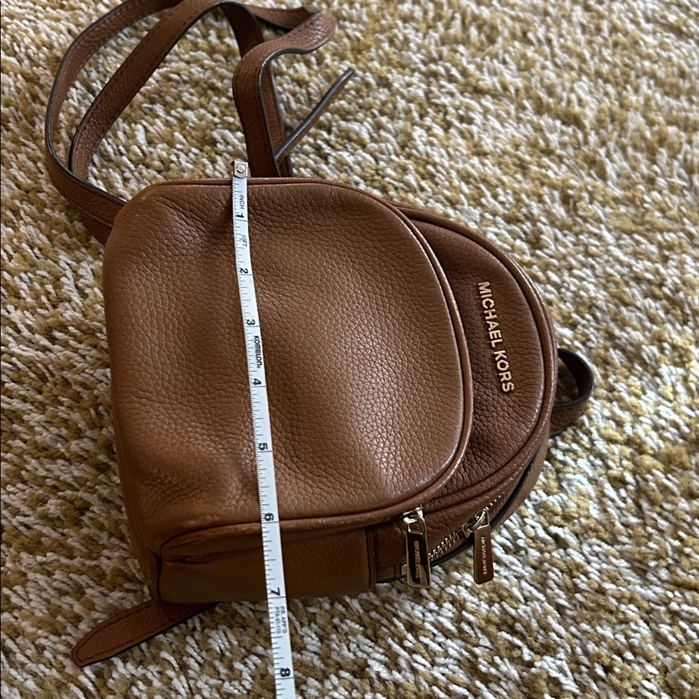 Michael Kors Tan Leather Backpack - Picture 5 of 6